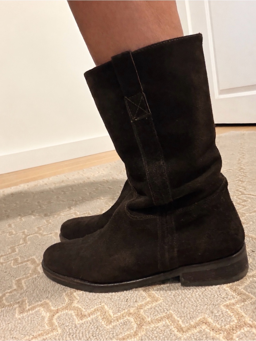 J. Crew Brown Suede Mid-Calf Boots - Picture 9 of 9